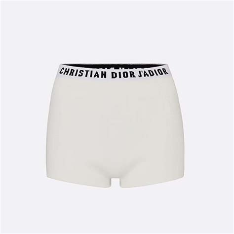 dior high waisted briefs|Dior white stretch viscose.